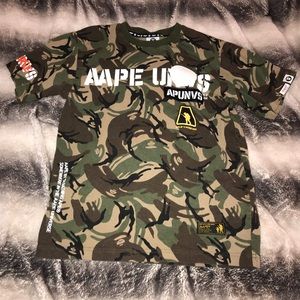 Aape (apart of a bathing ape) camo tee